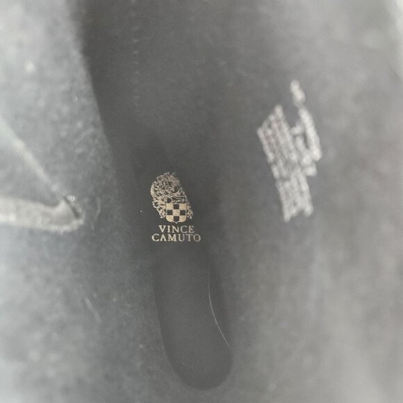 Vince Camuto Boots Womens Size 7 Black VC Hinch Rubber Rain Moto Gold Buckle - Picture 10 of 12